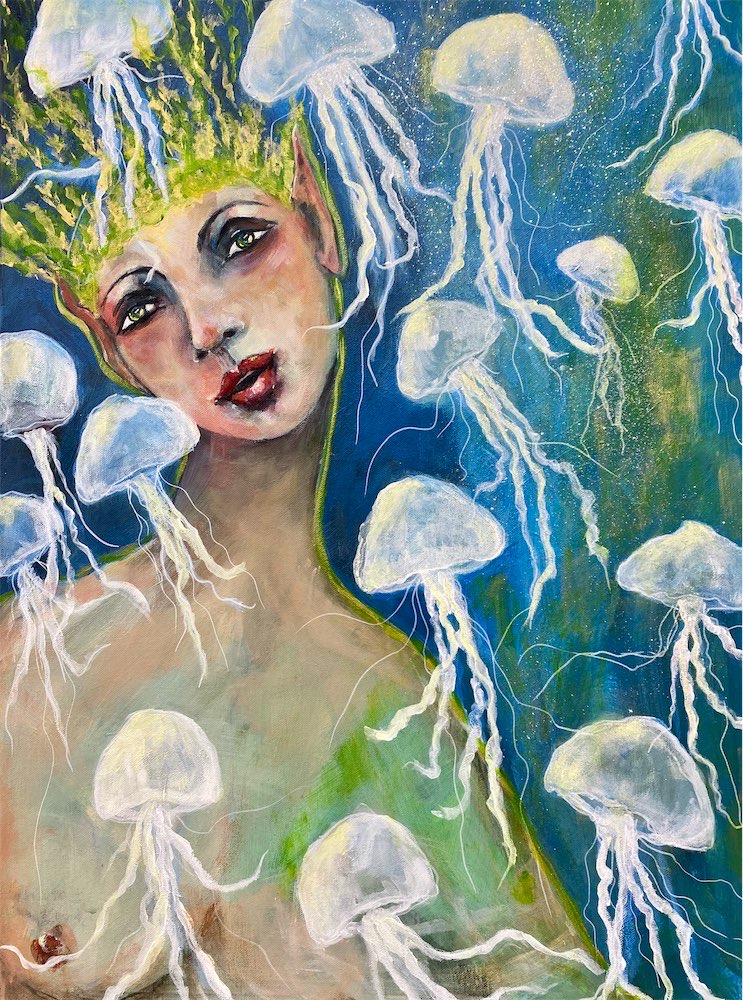 Nixie with jellyfish